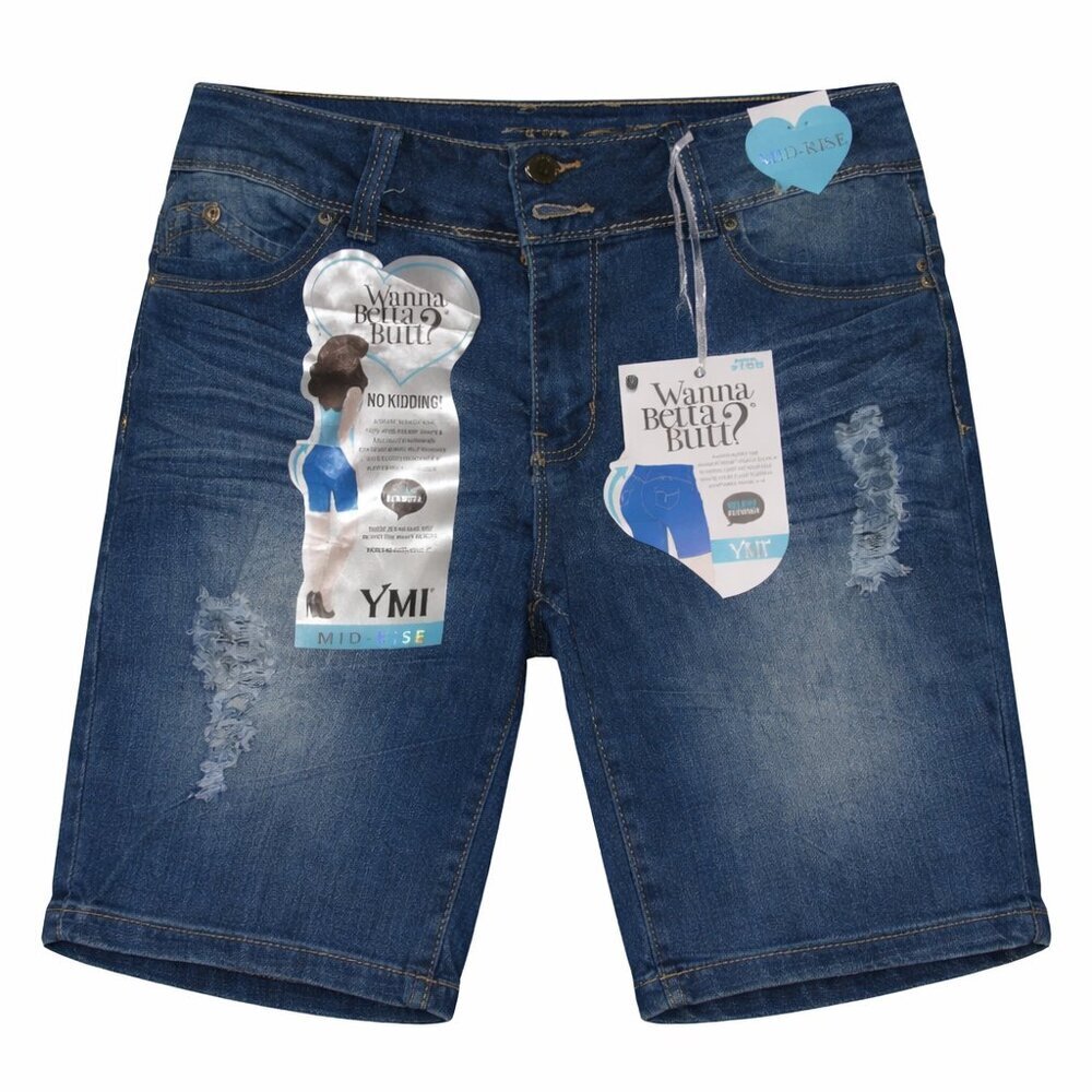 NWT YMI Wanna Betta Butt Distressed Jean Shorts 9